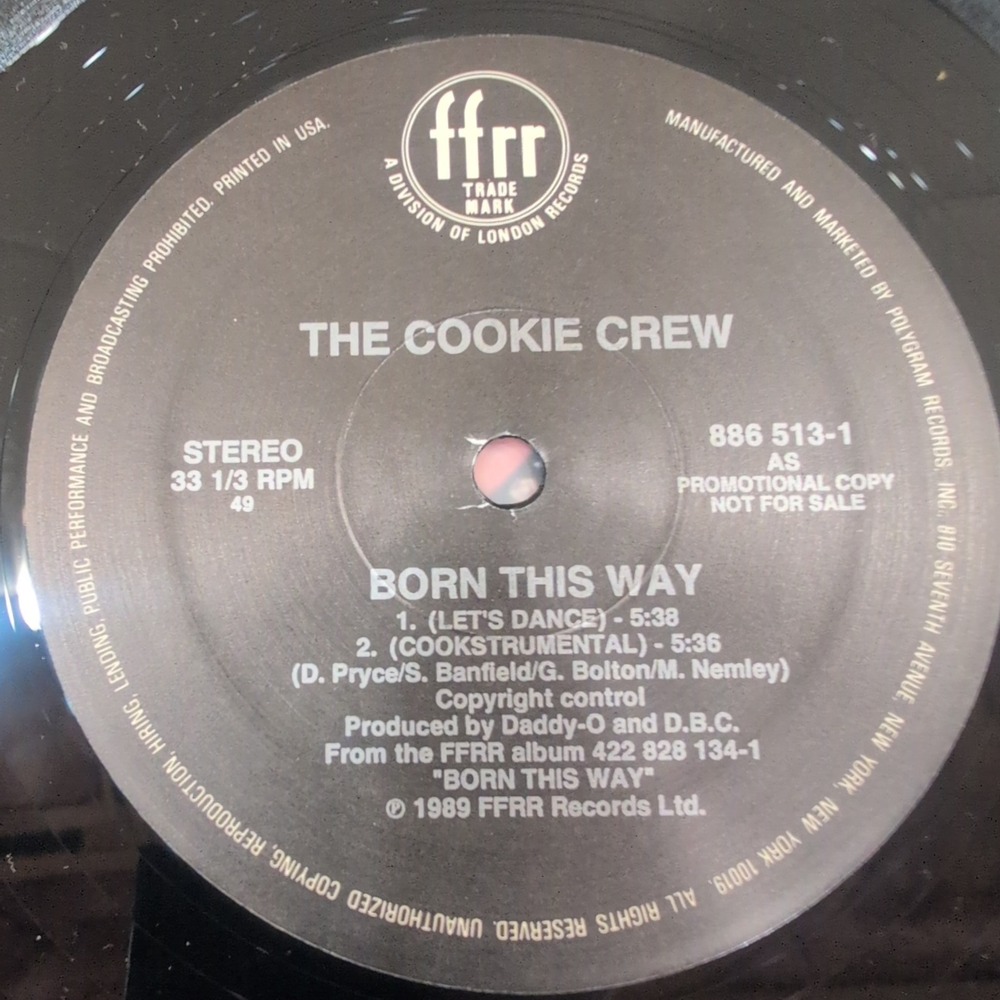 The Cookie Crew Born This Way 12" Vinyl Single 1989 Promo Prince Paul Remix VG - Picture 7 of 7